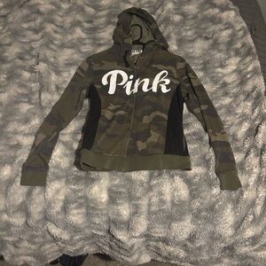 PINK Victoria's Secret Camouflage Hoodie Jacket